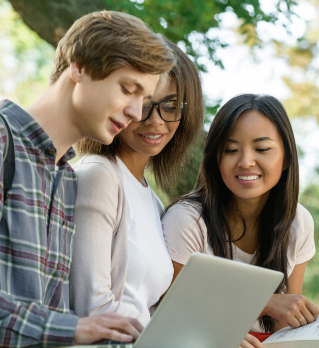 Students studying together